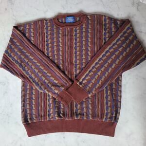 VTG Pendleton LOBO Earth Tones Crew-Neck Sweater Made in USA M